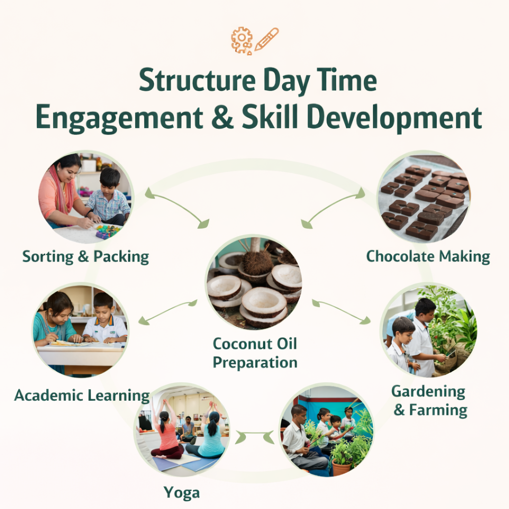 Structure daytime engagement and skill development